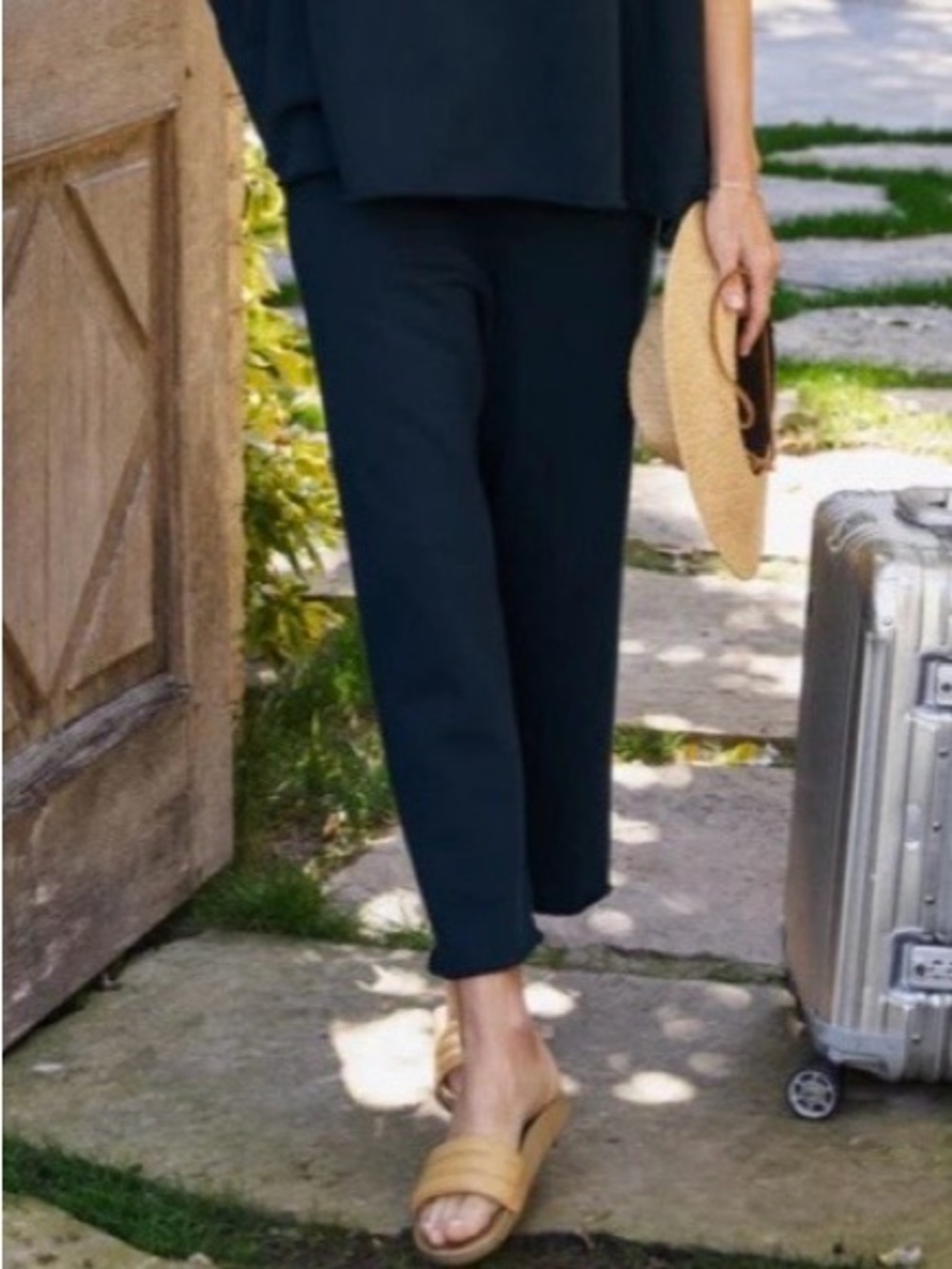 Frank & Eileen Catherine Crop Knit Pants in Black XL *FLAW*
